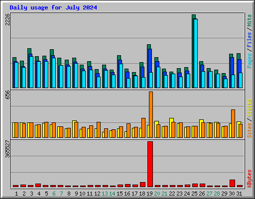 Daily usage for July 2024