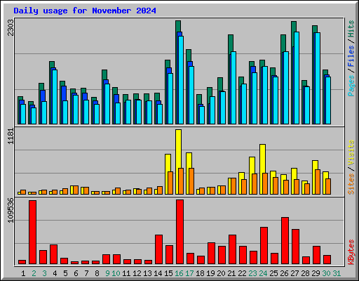 Daily usage for November 2024