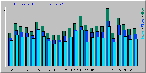Hourly usage for October 2024