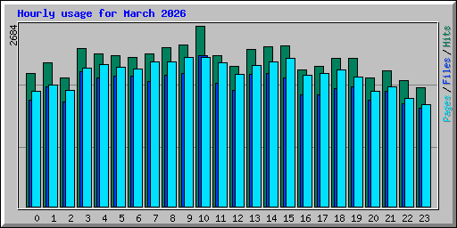 Hourly usage for March 2026