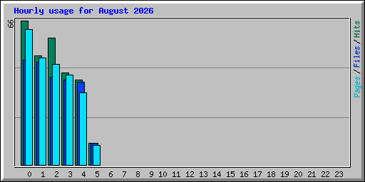 Hourly usage for August 2026